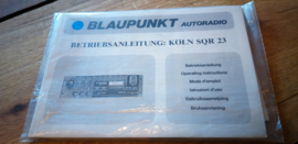 Köln SQR 23 BETRIEBSANLEITUNG Blaupunkt autoradio