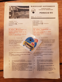 Selten, blaupunkt box mit Autoradio-Einbausatz für Porsche 911 / 912