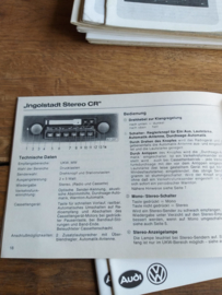 VW / Audi radio`s 1978 gebruiksaanwijzing