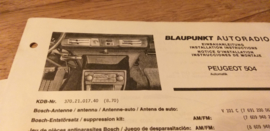 Einbauanleitung Peugeot 504  1970 Automatic Blaupunkt autoradio