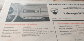 Einbauanleitung VW 1200 Käfer Blaupunkt autoradio 1958-1965