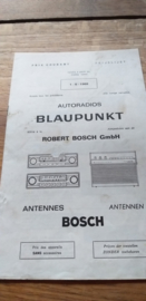 Blaupunkt 1968 prijslijst / prix courant (België)