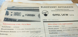 Einbauanleitung Opel LKW 1,9 to 1961 Blaupunkt autoradio