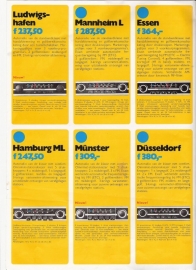 Blaupunkt 1972 folder/prijslijst (ned) februari