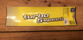 auto emblem " TURBO 5 SPEED "