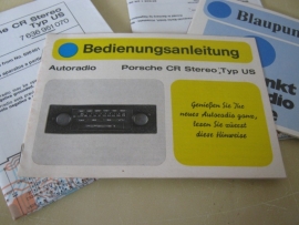 Porsche CR Stereo US Blaupunkt autoradio  manual bedienungsanleitung