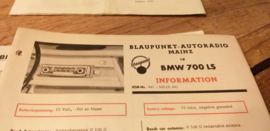 Einbauanleitung BMW 700 LS 1964 Blaupunkt autoradio Mainz