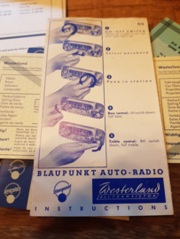 Westerland 60's Bedienungsanleitung gebruiksaanwijzing manual Blaupunkt Autoradio