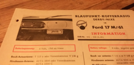 Einbauanleitung Ford Taunus 17 M 1962 Blaupunkt autoradio