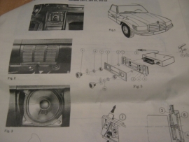 Radio inbouwset Mercedes 280 S SE 350 SE Blaupunkt nadelstreifen