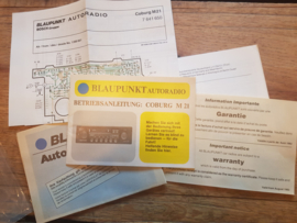 Coburg M21 Manual betriebsanleitung Blaupunkt Autoradio