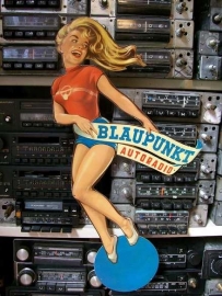 Blaupunkt Pin-Up girl reclame bord (perfect)