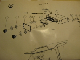 NOS Radio inbouwset einbausatz voor NSU RO 80  Blaupunkt autoradio