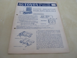 Gebruiksaanwijzing / schema Autovox RA 9