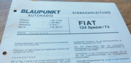 einbauanleitung / installation instructions Fiat 124 spezial 1973