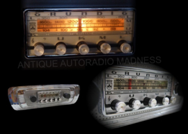 NOS Autoradio GRUNDIG AutoSuper Weltklang chrome blende faceplate frontje (klein)