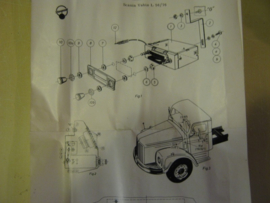 Nieuw Frontje en luidspreker Scania Vabis L 56/76  1964 Blaupunkt autoradio