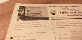 Einbauanleitung Ford Taunus 12 M 1961 Blaupunkt autoradio