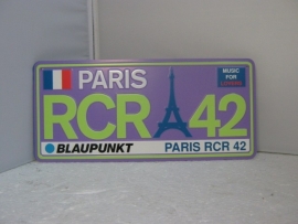 Nummerplaat Paris RCR 42 Blaupunkt