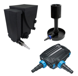 Zeeffilter + 16.000 eco pomp + oppervlakte skimmer actie