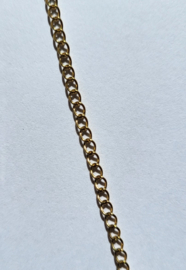 *KBH26a  1 meter RVS ketting  Goud 3.5x2.5mm