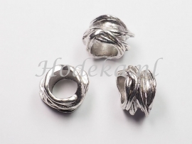 PDM37 1 x pandora style metalen kraal Rondel Fantasy 11mm