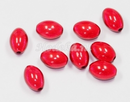 MIO14/16   6 X miracle bead Rood ca. 14mm