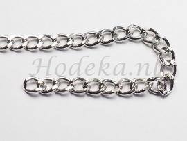 KBH06  10 cm ketting Antiek zilver ca. 8 x 6 mm