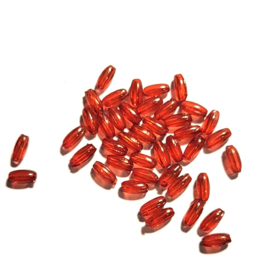 *Opruiming van de CRK08 Rijstekorrel Acryl Rood/Bruin Transparant 7 gram