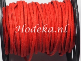 BSV17  1 meter imitatie Suede Veter Donker Rood  3mm