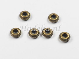 MTL94   14 x Metalen Spacer  3x6 mm Brons