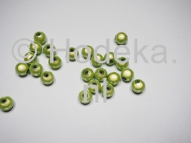 MIR08/03  10 X miracle beads Licht Groen  ca. 8mm