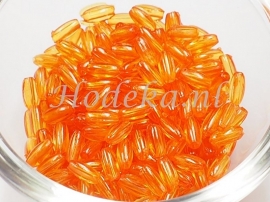 Opruiming van de CRK04 Rijstekorrelkraal Oranje Transparant Acryl 7 gram