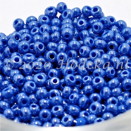 CRP08/74  12 gram Preciosa Rocailles 8/0 Blauw glans