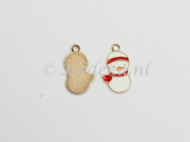 KBD25  1 x  Kerstbedel Pinguïn  Rood 20 x 13 mm