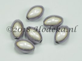 MIO14/30   6 X miracle bead Wit / Lila ca. 14mm