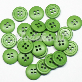 KNO53   1 x Groene knoop ca. 13.5 x 2.5 mm