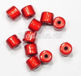 MIT08/01  8 X miracle beads Tube ca 8mm Rood