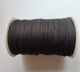 *ELG01  Elastisch lint Ibiza 5mm kleur Zwart afmeting 1 Meter