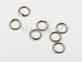 BHR22   50 x ringetjes 6mm Brons