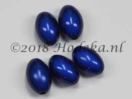 MIO14/25   6 X miracle bead Blauw / paars ca. 14mm