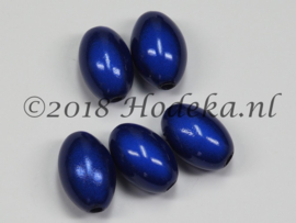 MIO14/25   6 X miracle bead Blauw / paars ca. 14mm 