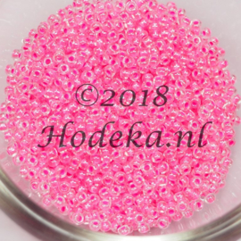 CRP11/71  12 gram Preciosa Rocailles 11/0 donker roze met donker roze kern