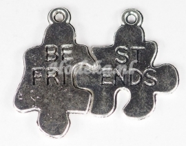 BDG29 1 x Breekbedel Puzzel Antiek Zilver Best Friends