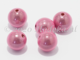 MIR12/07  6 X miracle beads Roze 12mm