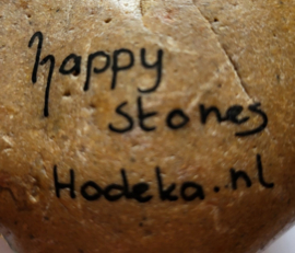 HPS34 Hand painted Happy stone by Hodeka.nl fantasie