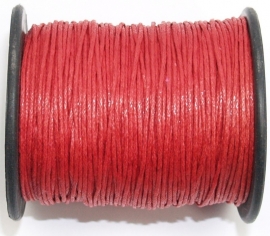 KAD05a 1 x rol Katoendraad/Waxkoord Rood ca. 60 Meter