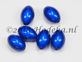 MIO14/11   6 X miracle bead donker Blauw ca. 14mm