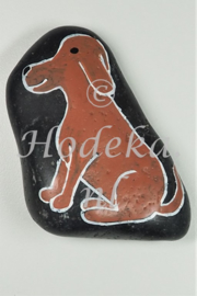 HPS13 Hand painted stone by Hodeka.nl Hond 