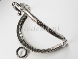 BBB01   1 x Beurs beugel 85 x 60mm Antiek zilver